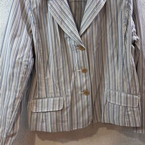 Villager Striped Blazer in Blue and Cream